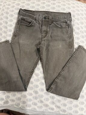 Levi's Men's Slim Jeans in olive green /Grey Wash